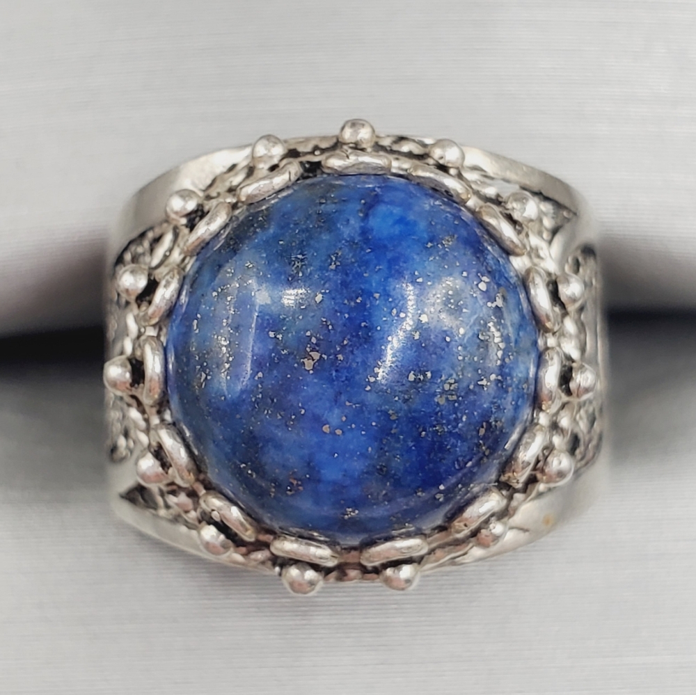 Blue Lapis Lazuli 925 Sterling Silver Ring